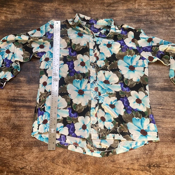 1980’s vintage handmade floral blouse - Picture 3 of 13